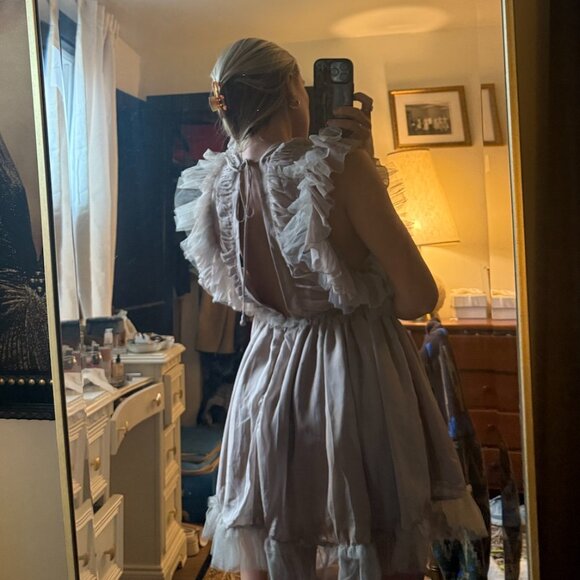 Revolve - Tularosa - Amelia Dress - Mauve Ruffled Mini Dress - Picture 4 of 5